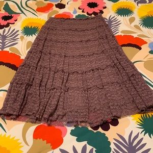 Max Studio Lavender, Floral Lace Skirt